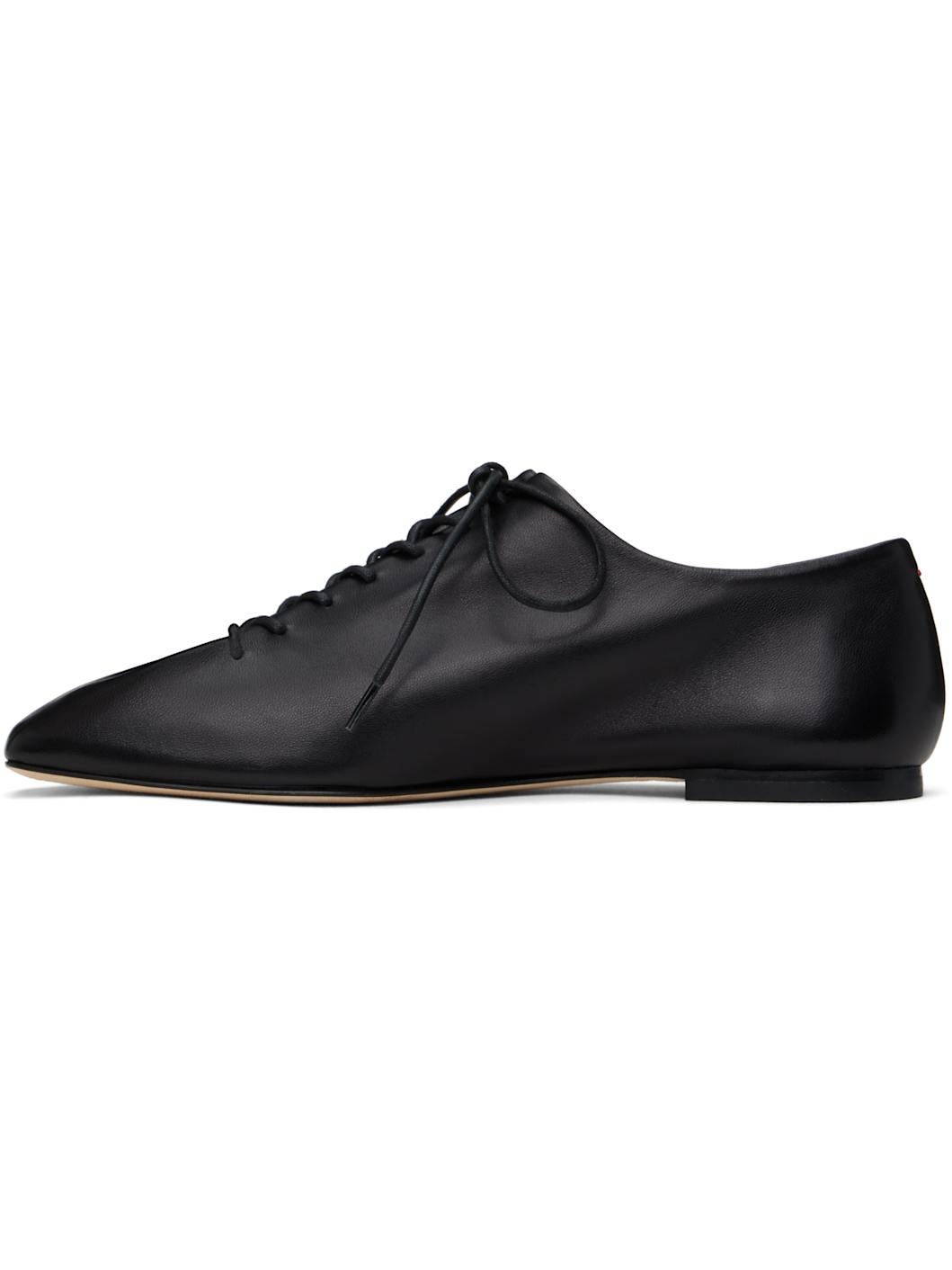Black Isla Nappa Leather Derbys - 3
