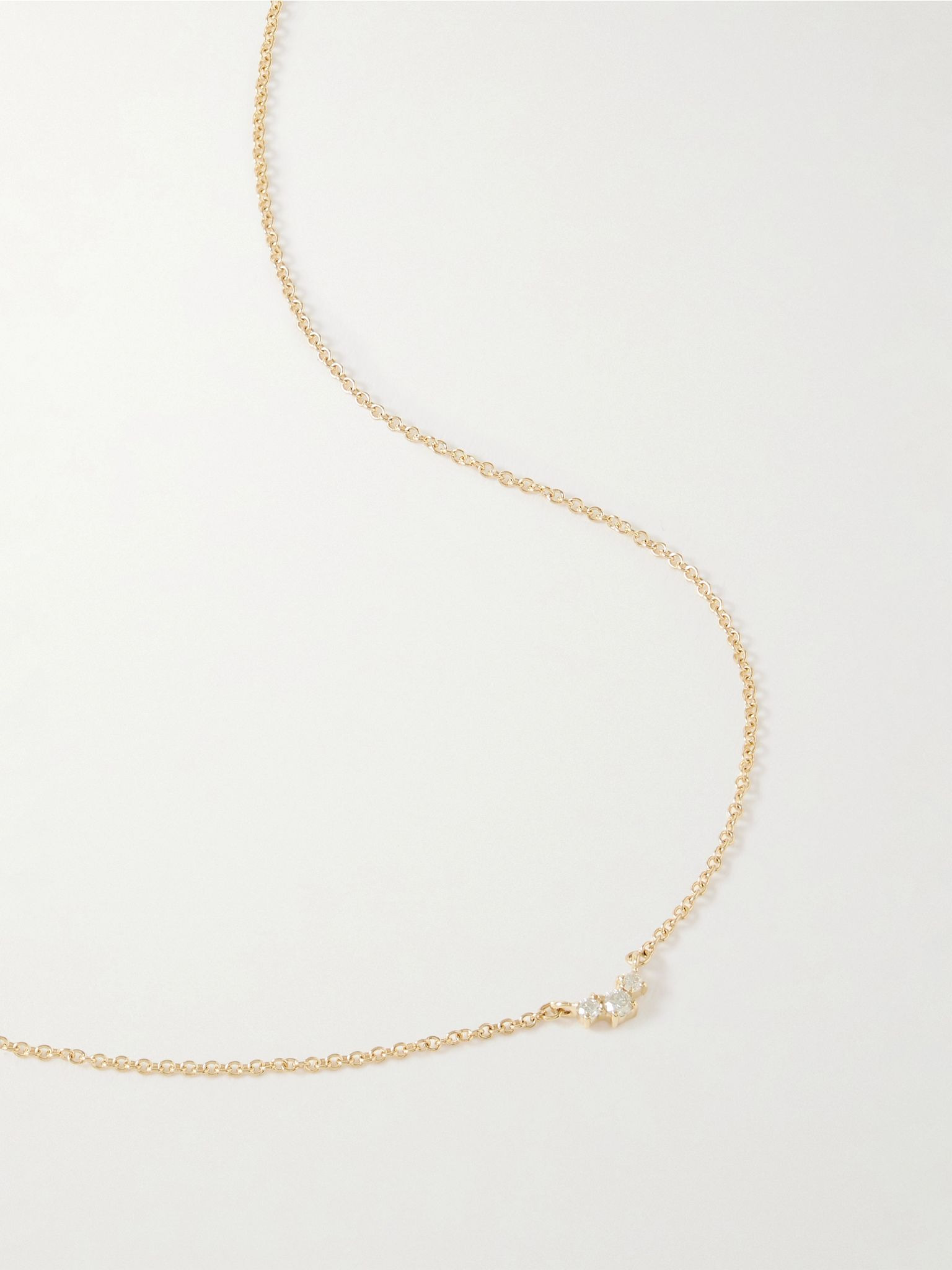Dainty Trio 14-karat gold diamond necklace Gold - 1