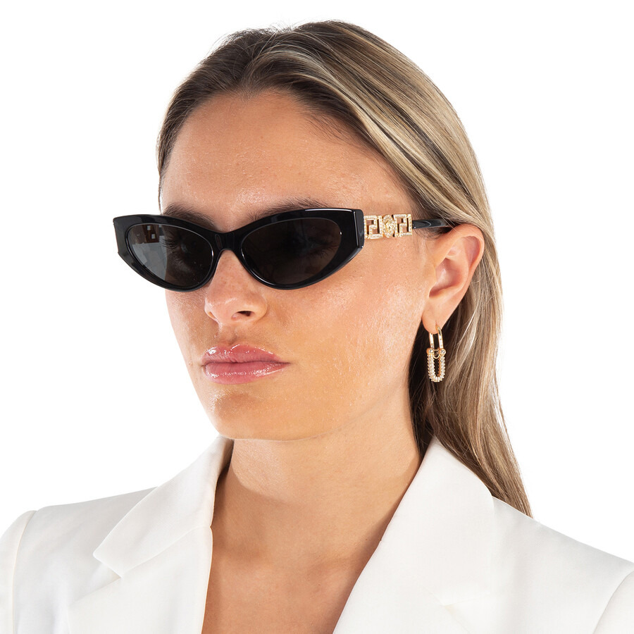 Versace Grey Cat Eye Ladies Sunglasses VE4470B GB1/87 56 - 2