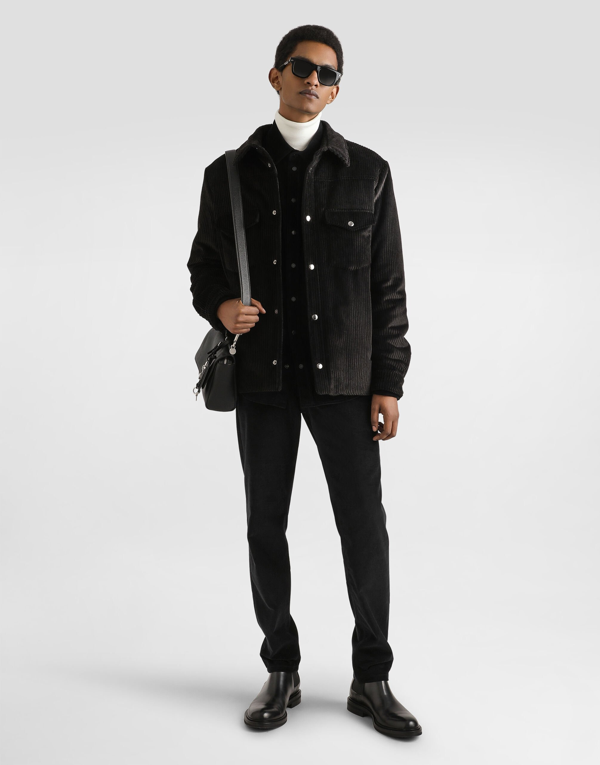 Cotton and cashmere regular trousers - 4