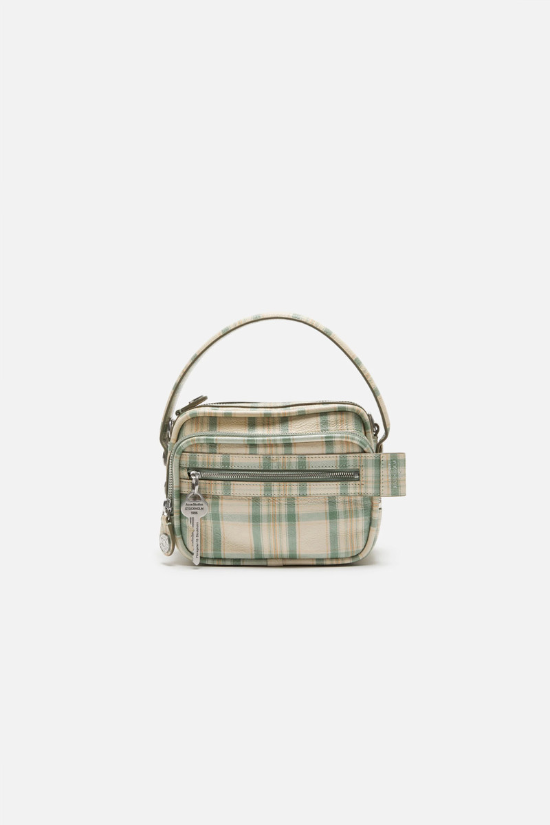 Camero Kit check crossbody bag - Green/orange 8