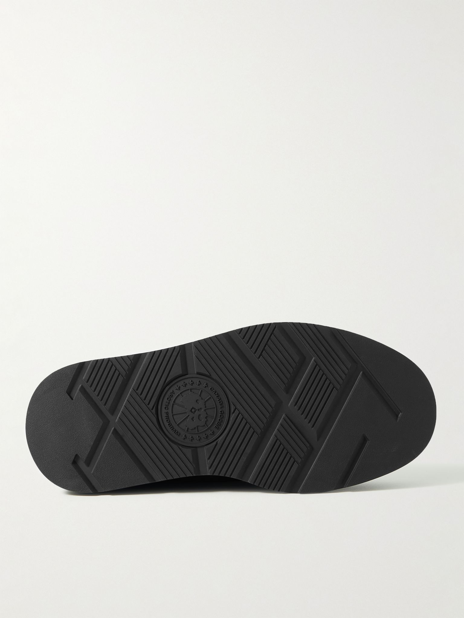 Crofton Suede-Trimmed Quilted Nylon Mules Black - 3