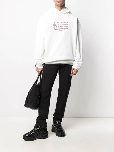 Maison Margiela numbers-logo cotton hoodie outlook