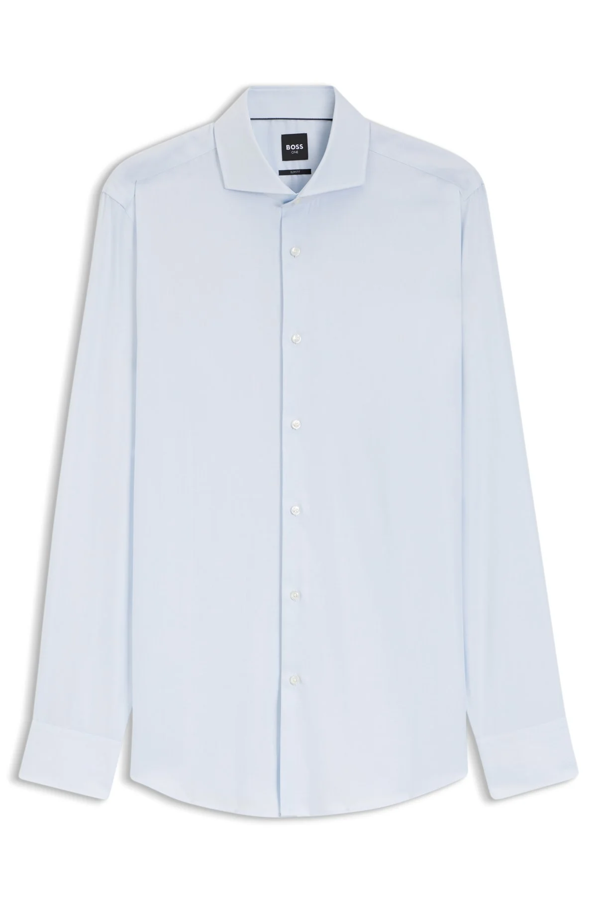 SLIM-FIT SHIRT IN A STRUCTURED COTTON BLEND - 1