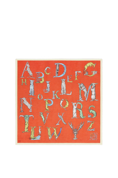 Loewe Alphabet scarf in modal and cashmere outlook