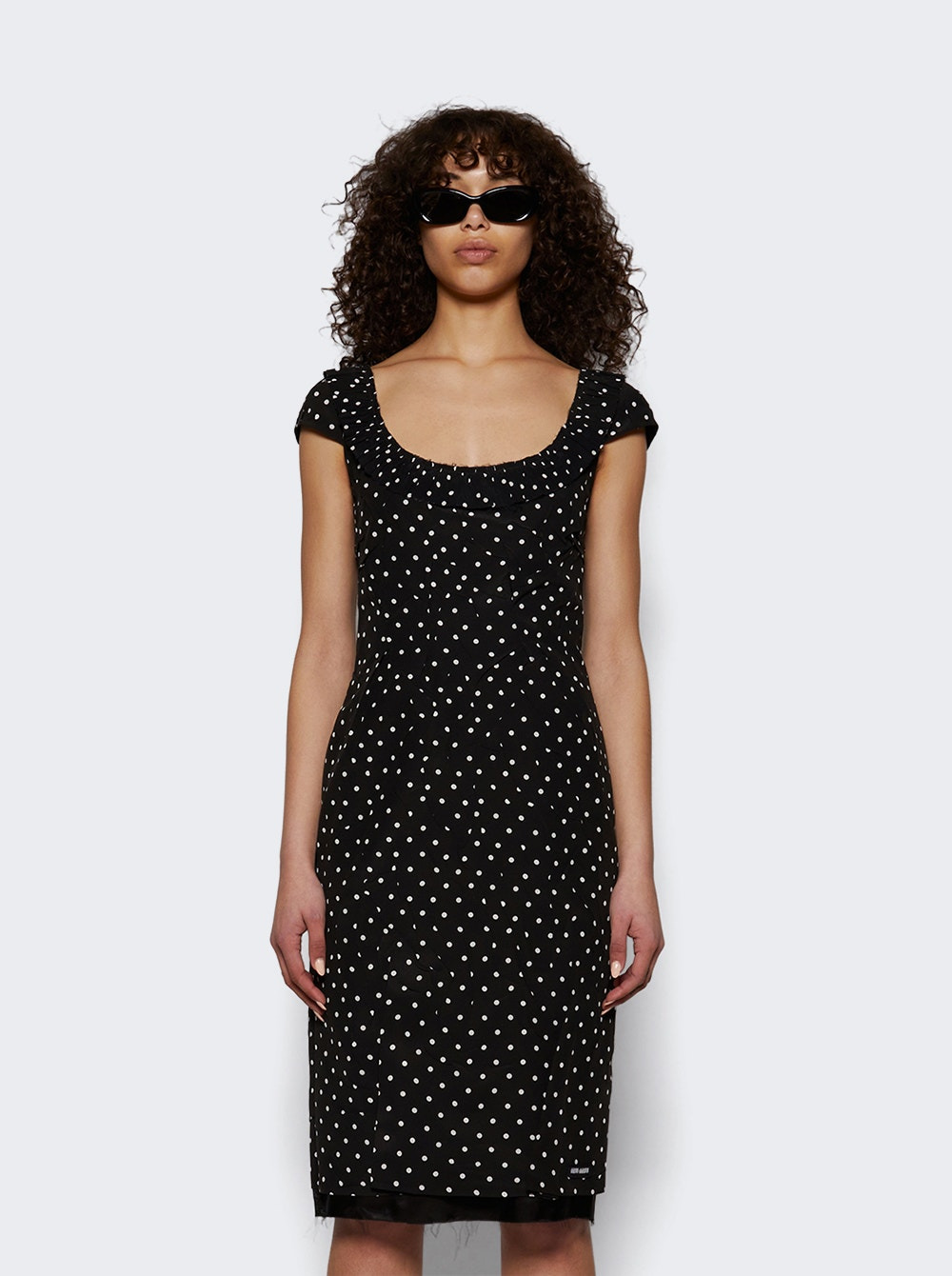 Polka Dot Dress Nero And Avorio - 2