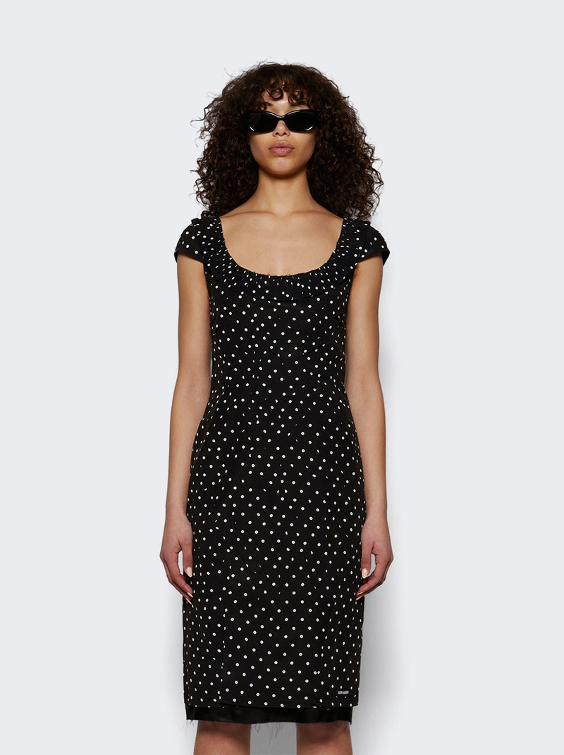 Miu Miu Polka Dot Dress Nero And Avorio outlook