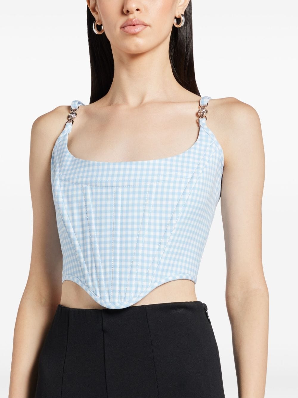 Medusa gingham corset top - 5