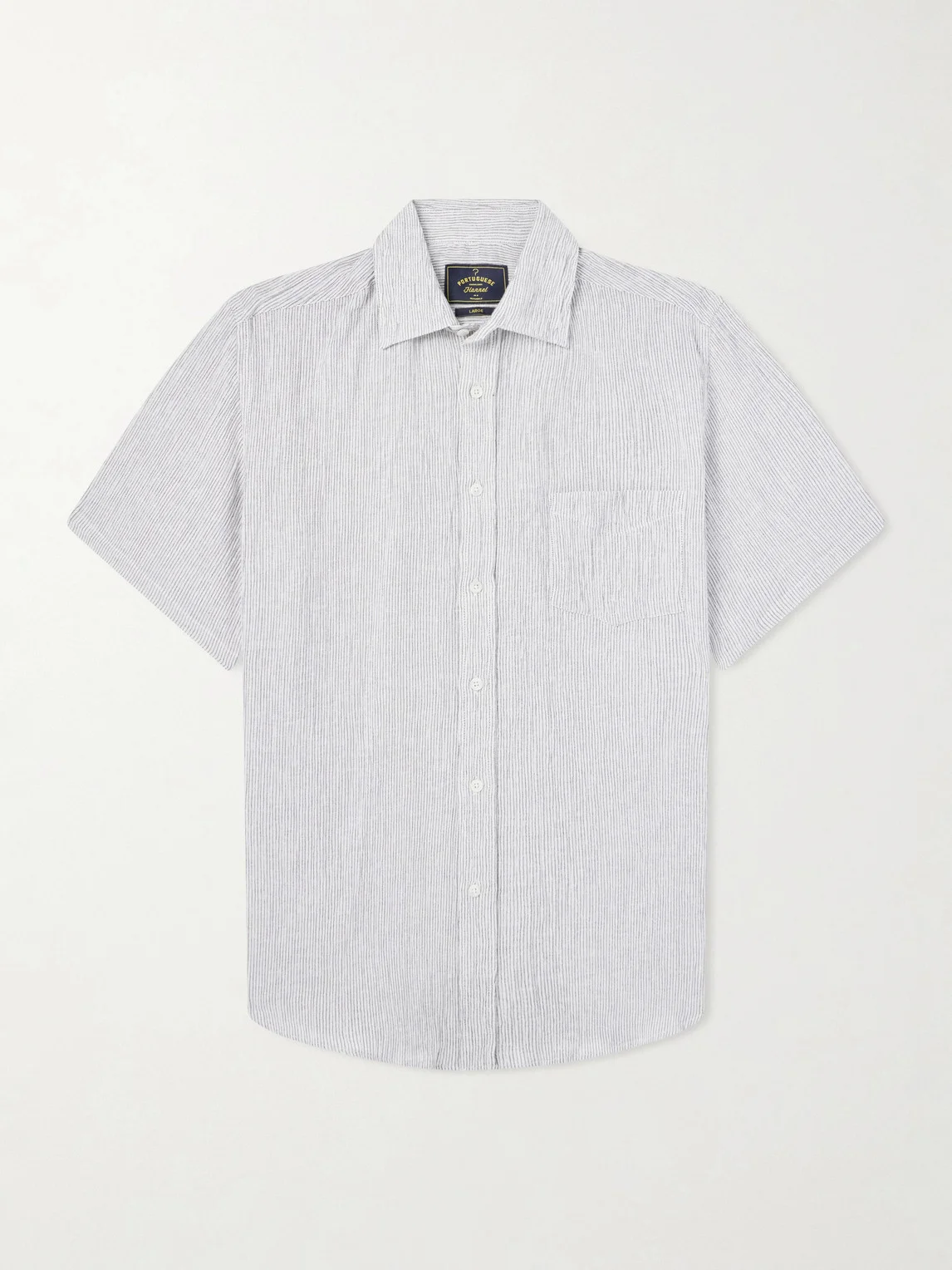 Aaron Striped Cotton and Linen-Blend Shirt - 1