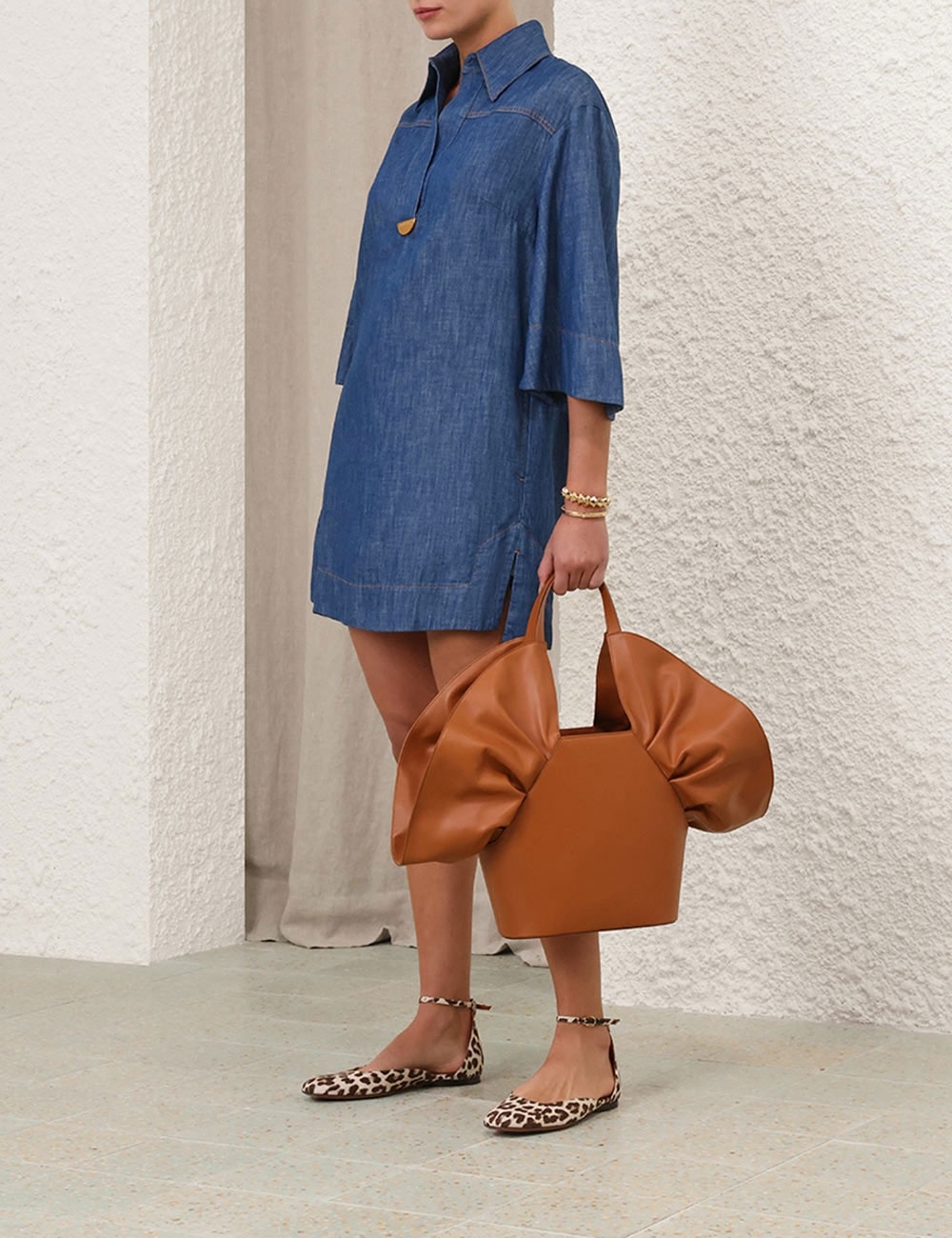 【Zimmermann】Calyxe Tote レザートートバッグ/フリル Zimmermann ZIMMERMANN CALYXE TOTE | REVERSIBLE
