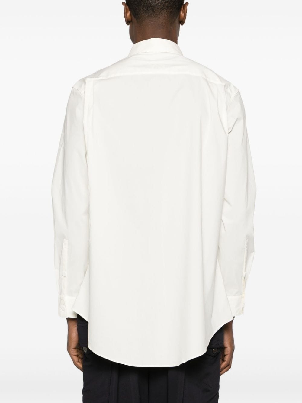 pocket-detailed poplin shirt - 4