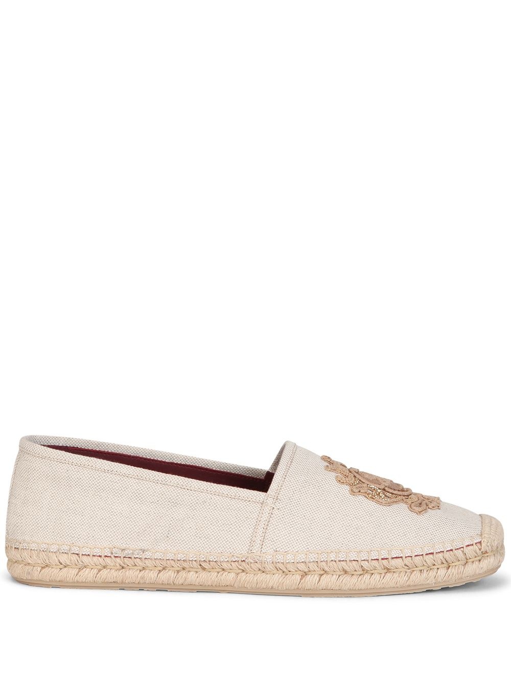 monogram embroidery espadrilles - 1