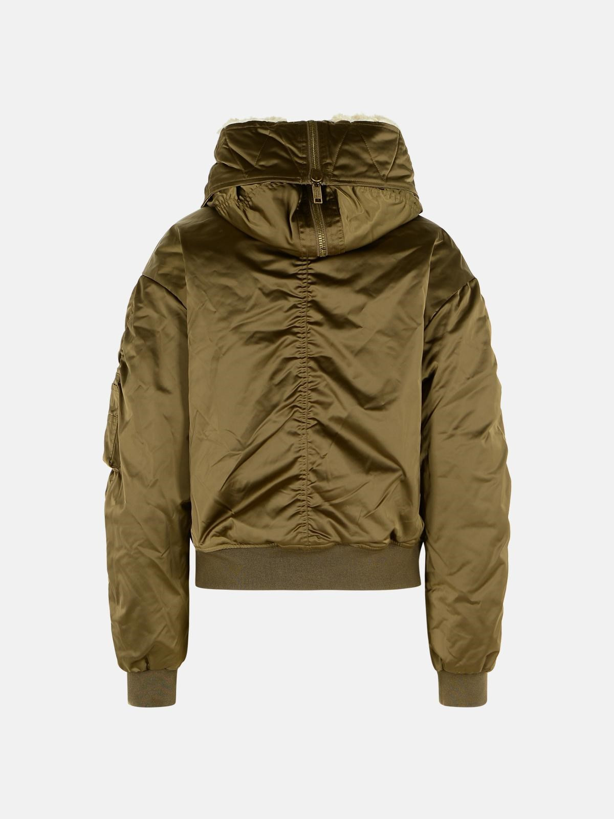 ELISA' KHAKI POLYESTER COAT - 3