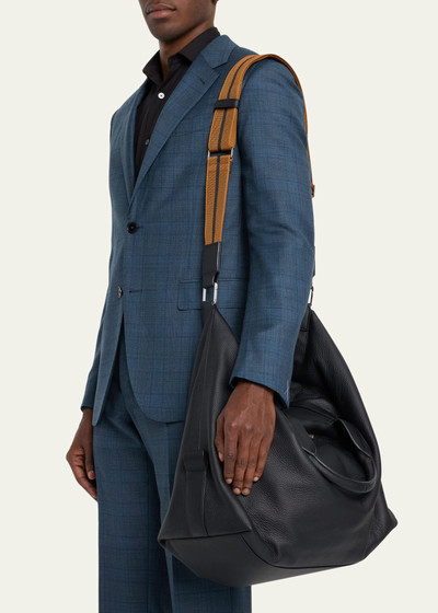 ZEGNA Men's Holdall Raglan Leather Duffle Bag outlook