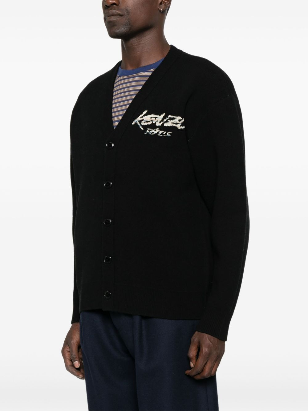 x Futura 2000 logo-embroidered cardigan - 4