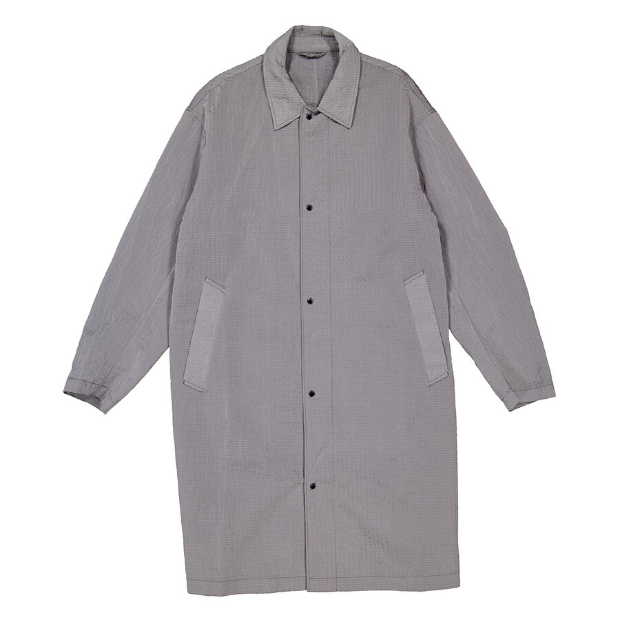 Emporio Armani Single-Breasted Textured Trench Coat - 5