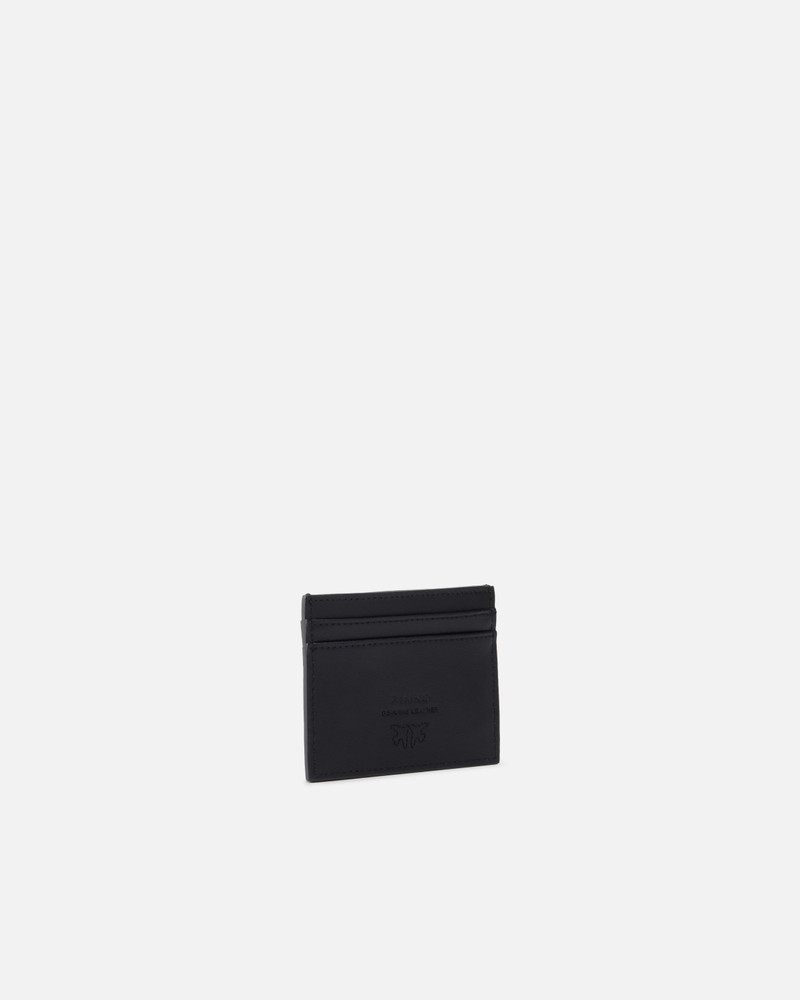 PINKO LEATHER CARD HOLDER WITH LOVE BIRDS LOGO outlook