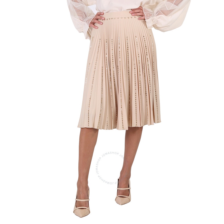 Burberry Plisse Soleil Crystal Detail Stretch Cady Skirt - 3
