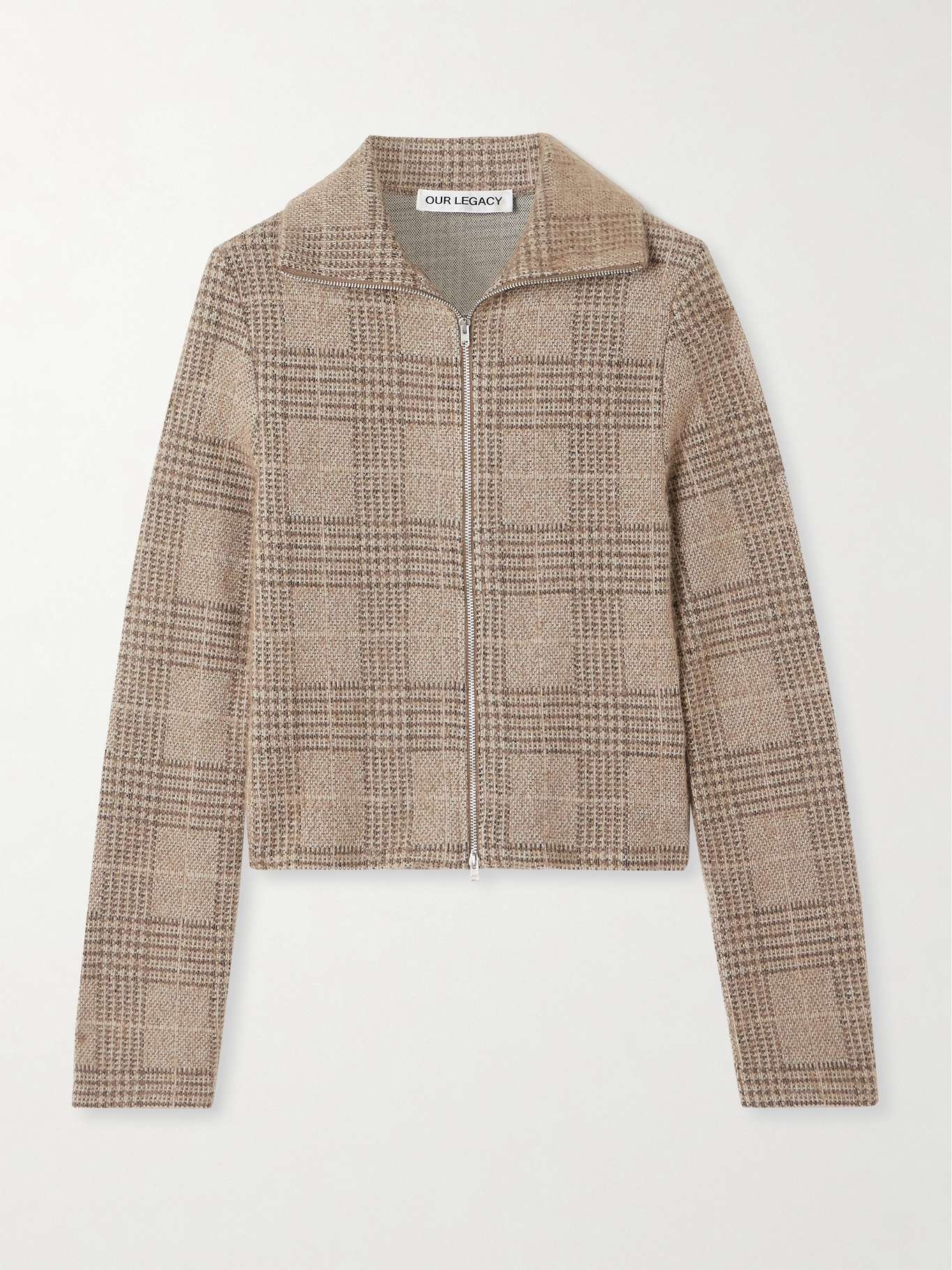 Houndstooth checked jacquard-knit jacket - 1