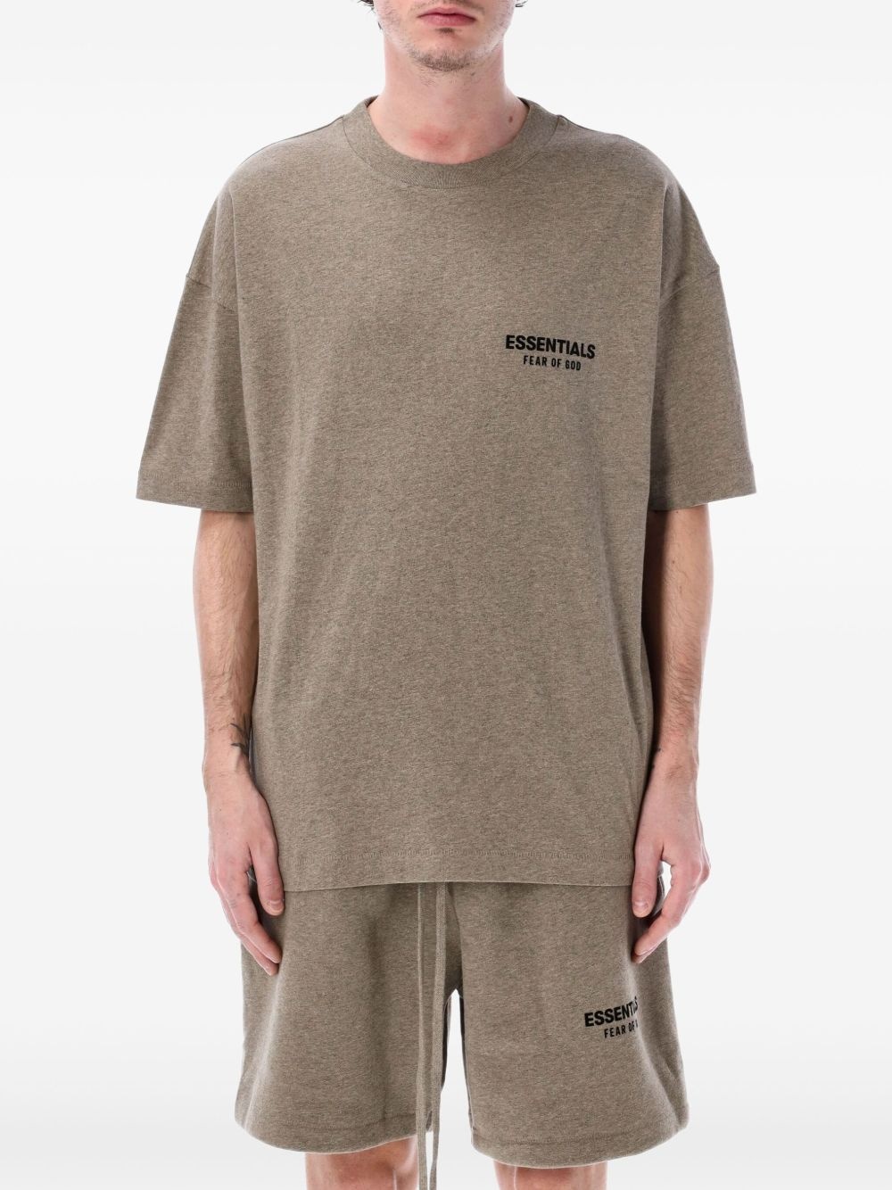 Essentials logo-print oversized T-shirt - 1