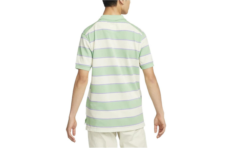 Nike Nike Contrasting Colors Stripe Short Sleeve Green Polo Shirt DH0901-308 outlook