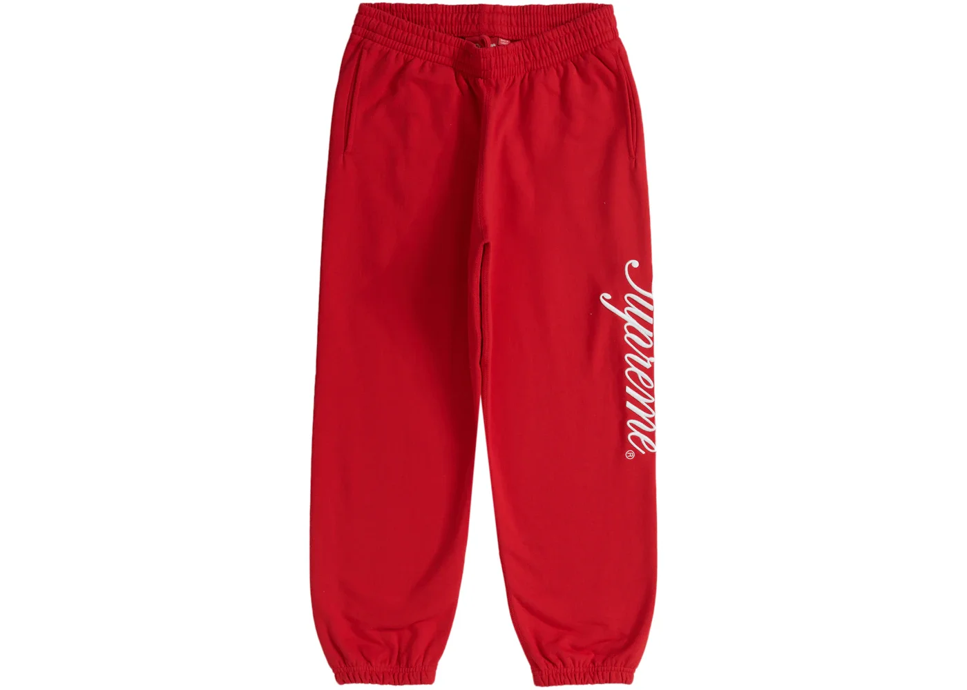 Supreme Raised Script Sweatpant Red - 1