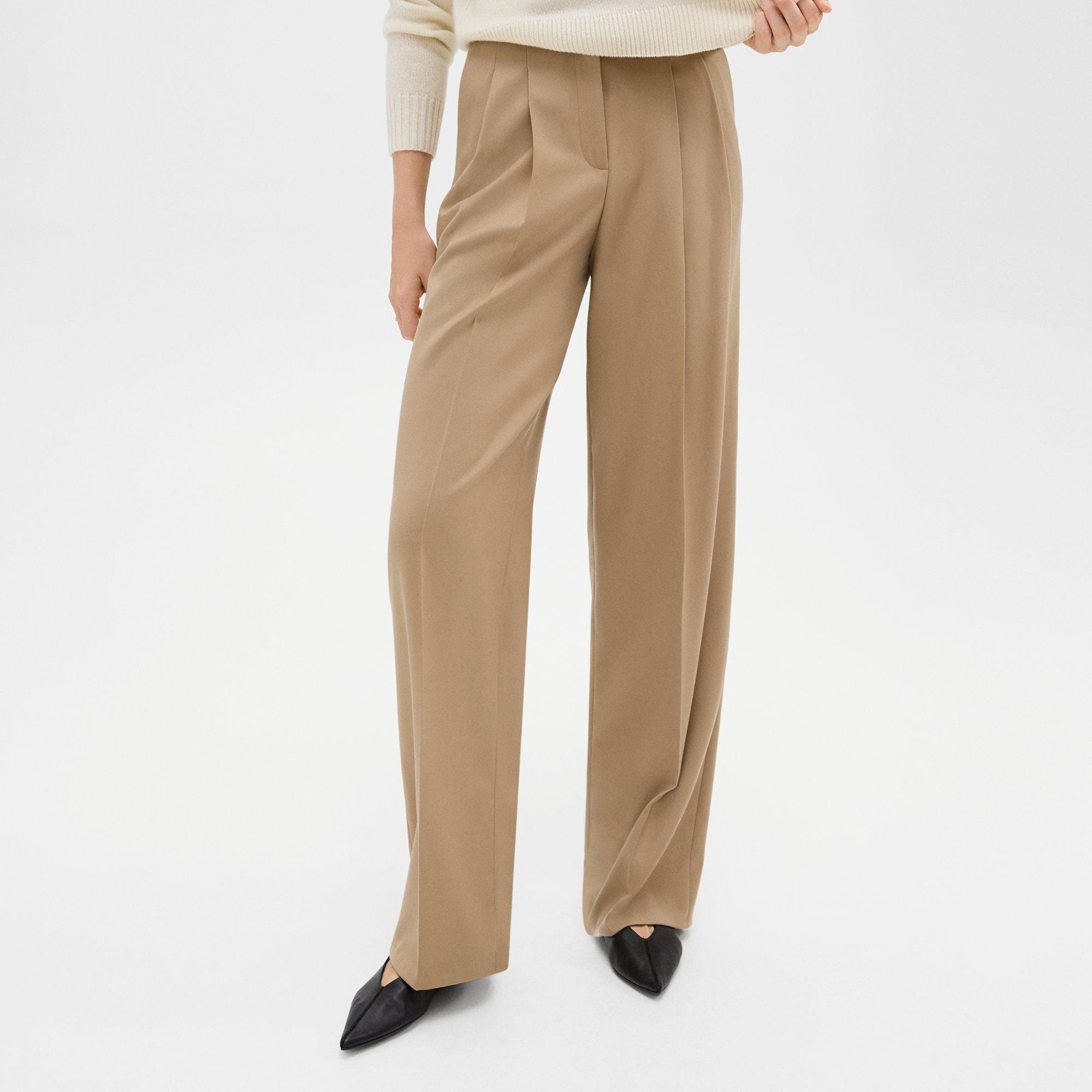 Double Pleat Pant in Sleek Flannel - 5