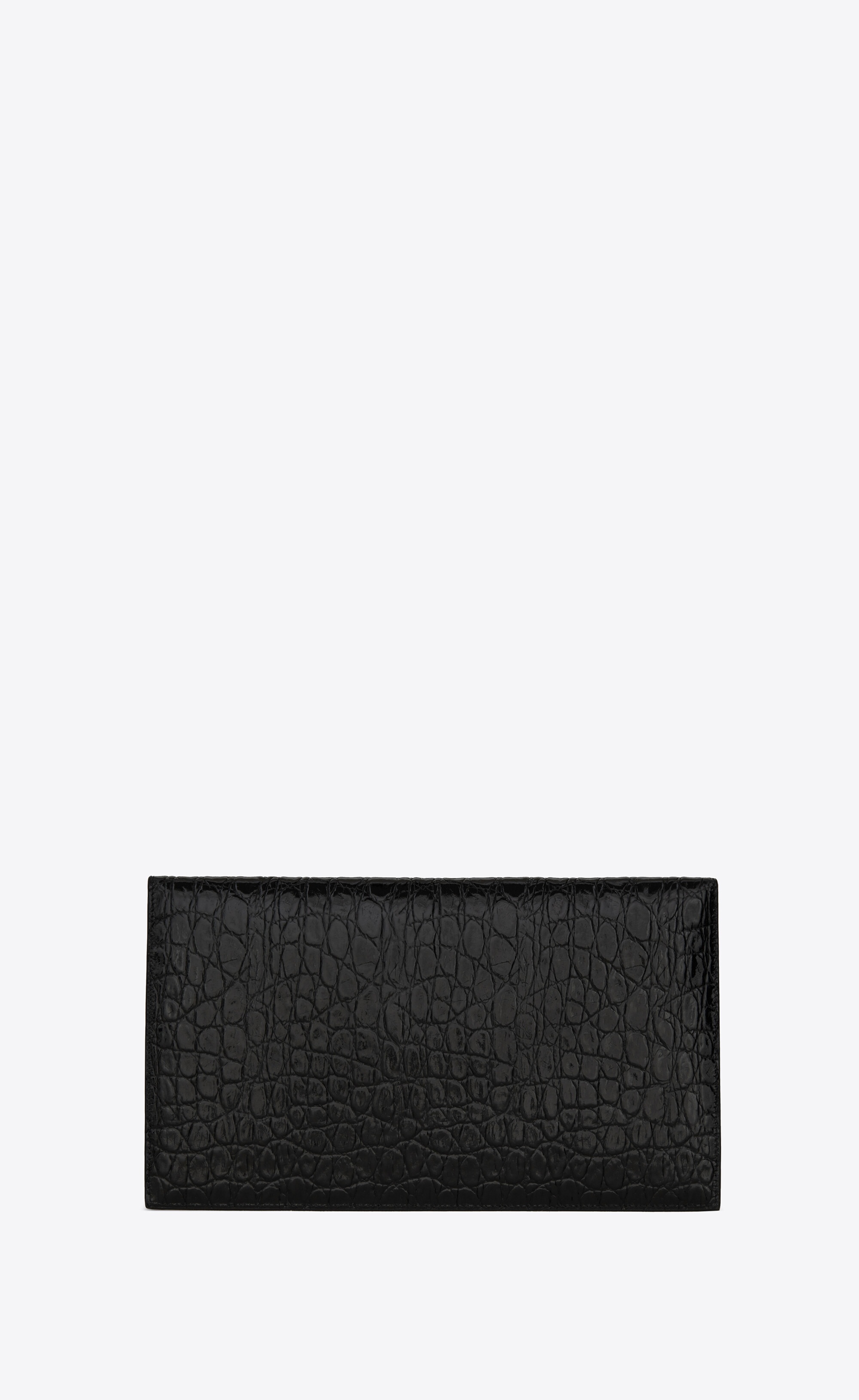 uptown pouch in crocodile-embossed leather - 2