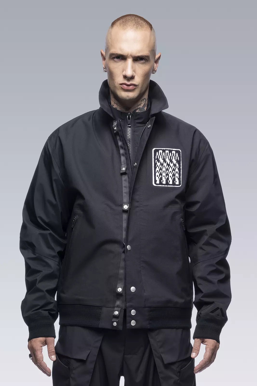 J94-VT 3L Varsity Jacket Black/Black - 1