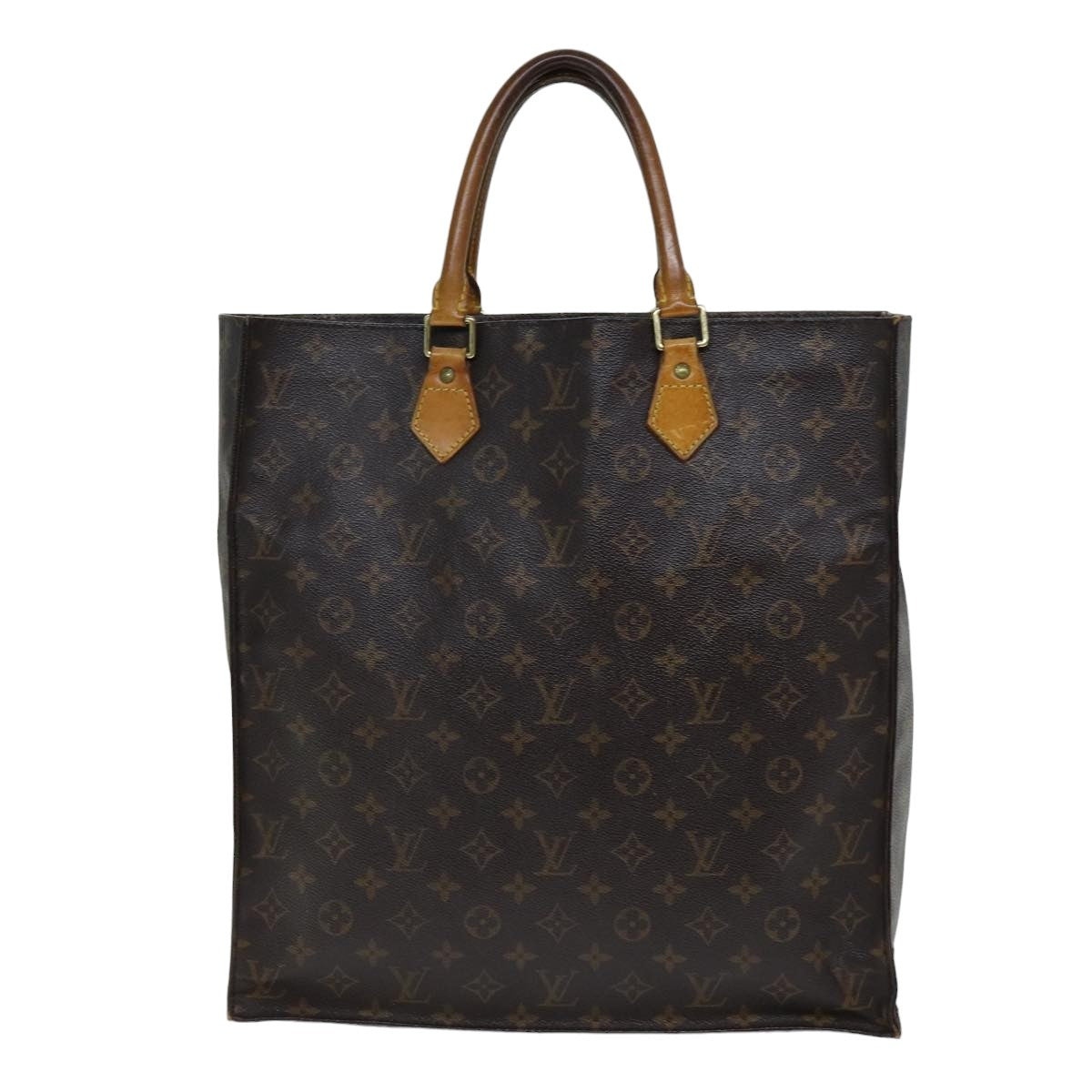 LOUIS VUITTON Monogram Sac Plat Hand Bag M51140 - 2