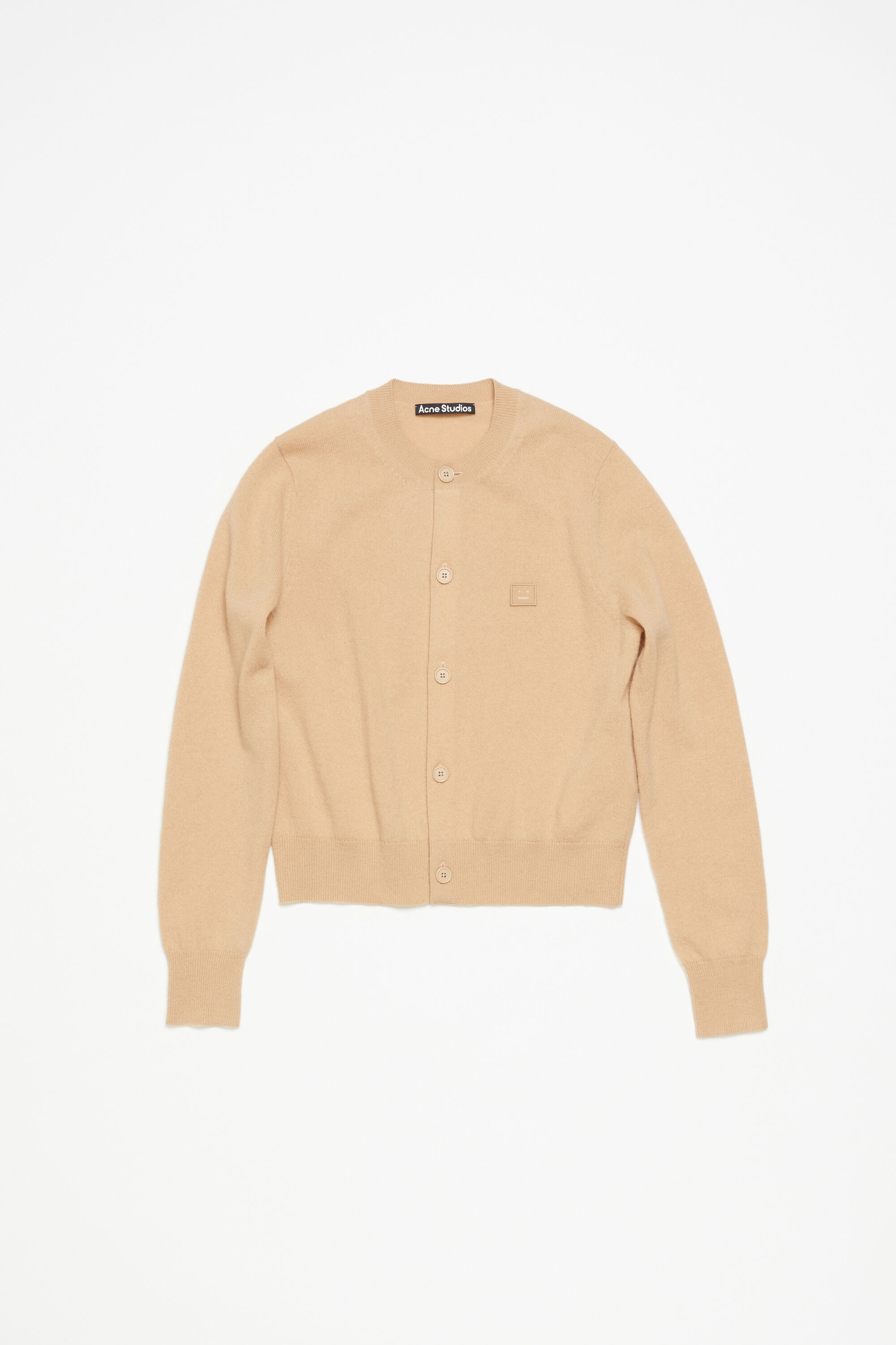 Crew neck cardigan - Biscuit beige - 5