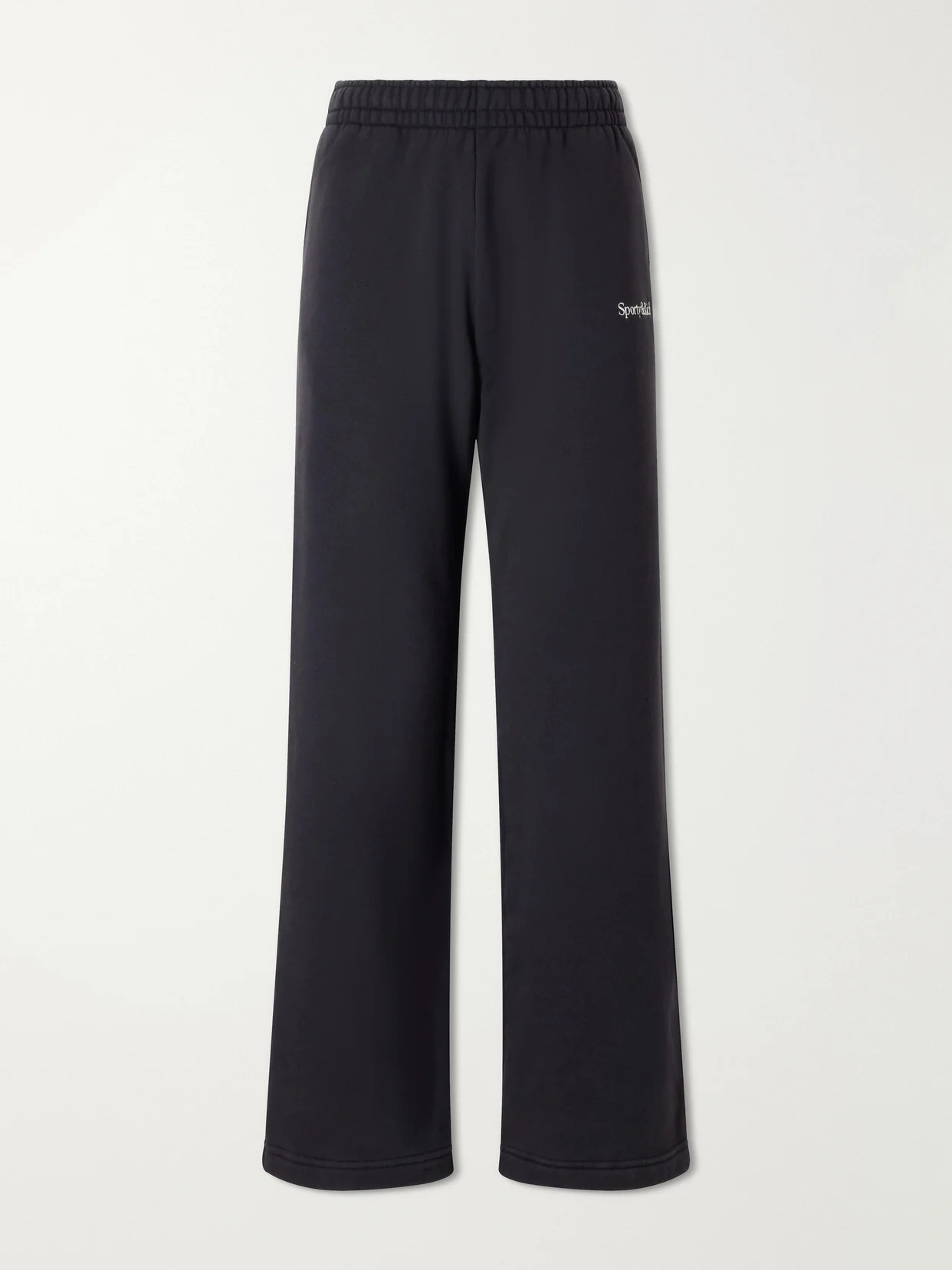 Logo-embroidered Cotton Wide-leg Pants - 1