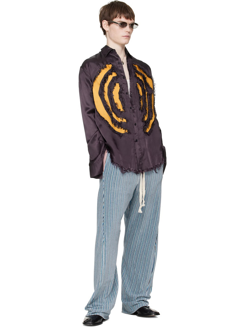 EDWARD CUMING Purple Vortex Lung Shirt outlook