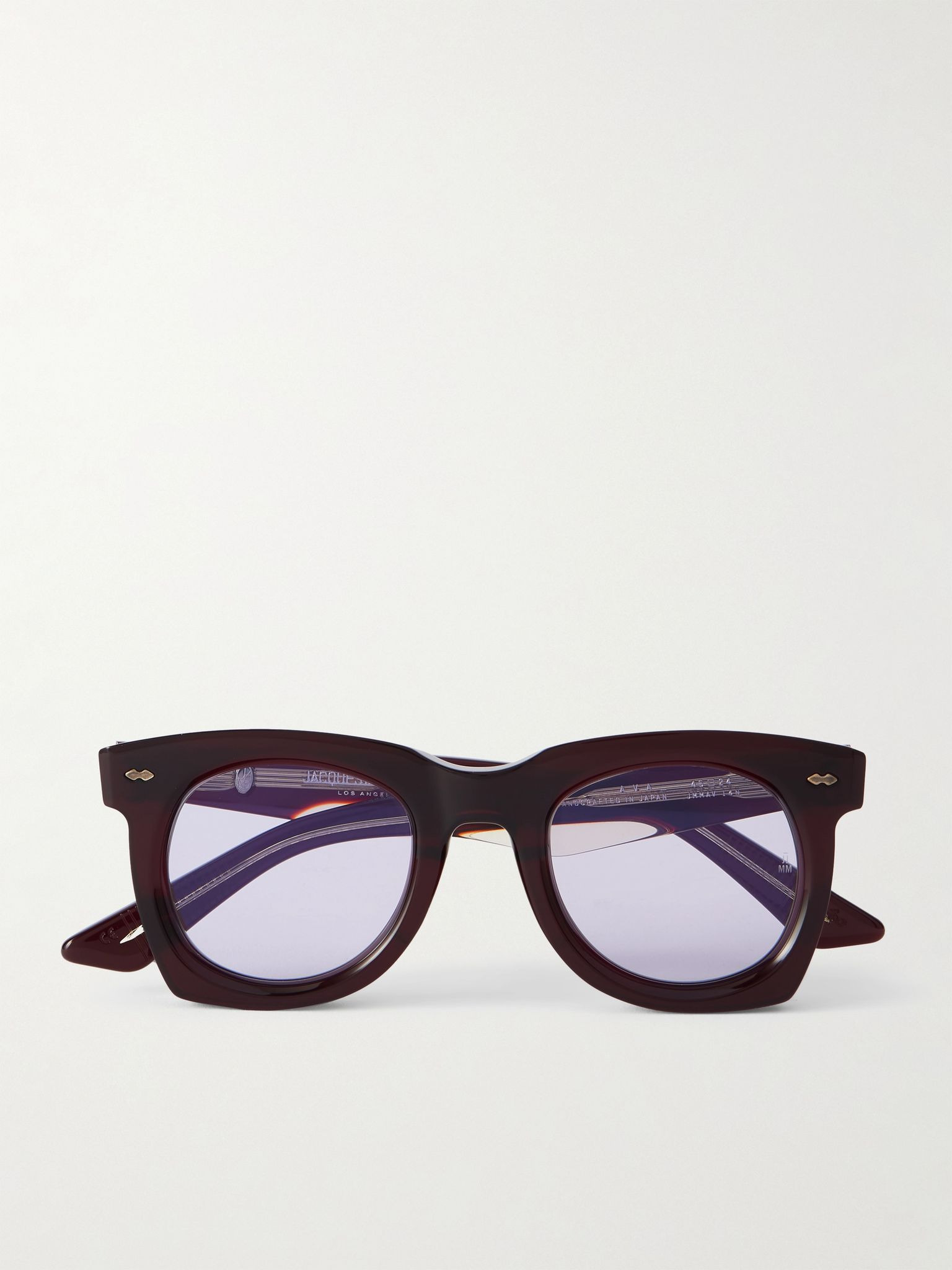 Ava Round-Frame Acetate Sunglasses Red - 1