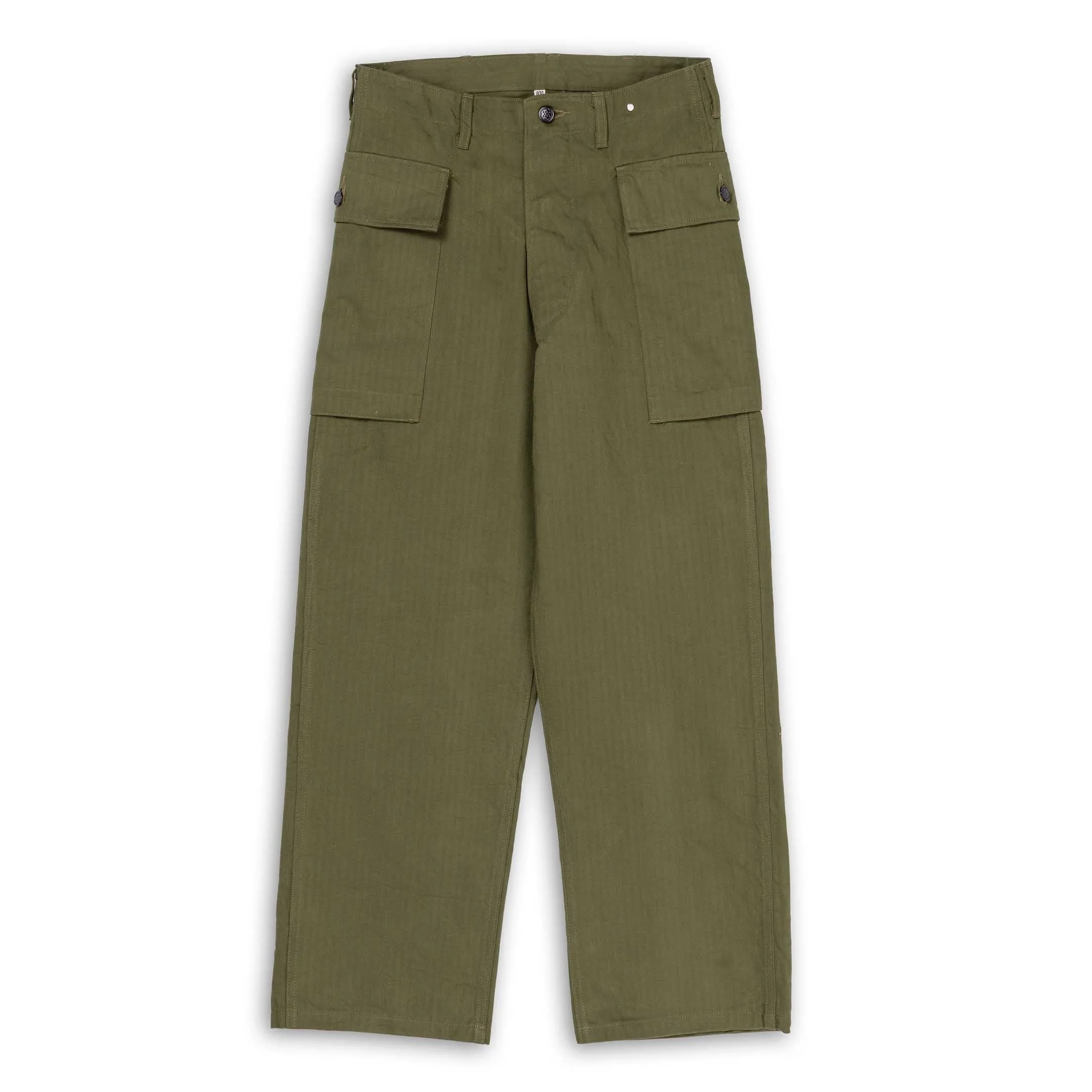 Buzz Rickson's Trousers, Herringbone Twill Special Olive - 1