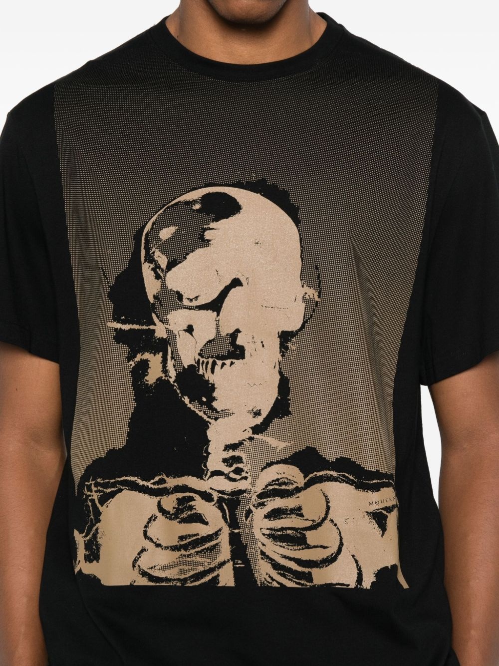 skeleton-print cotton T-shirt - 4