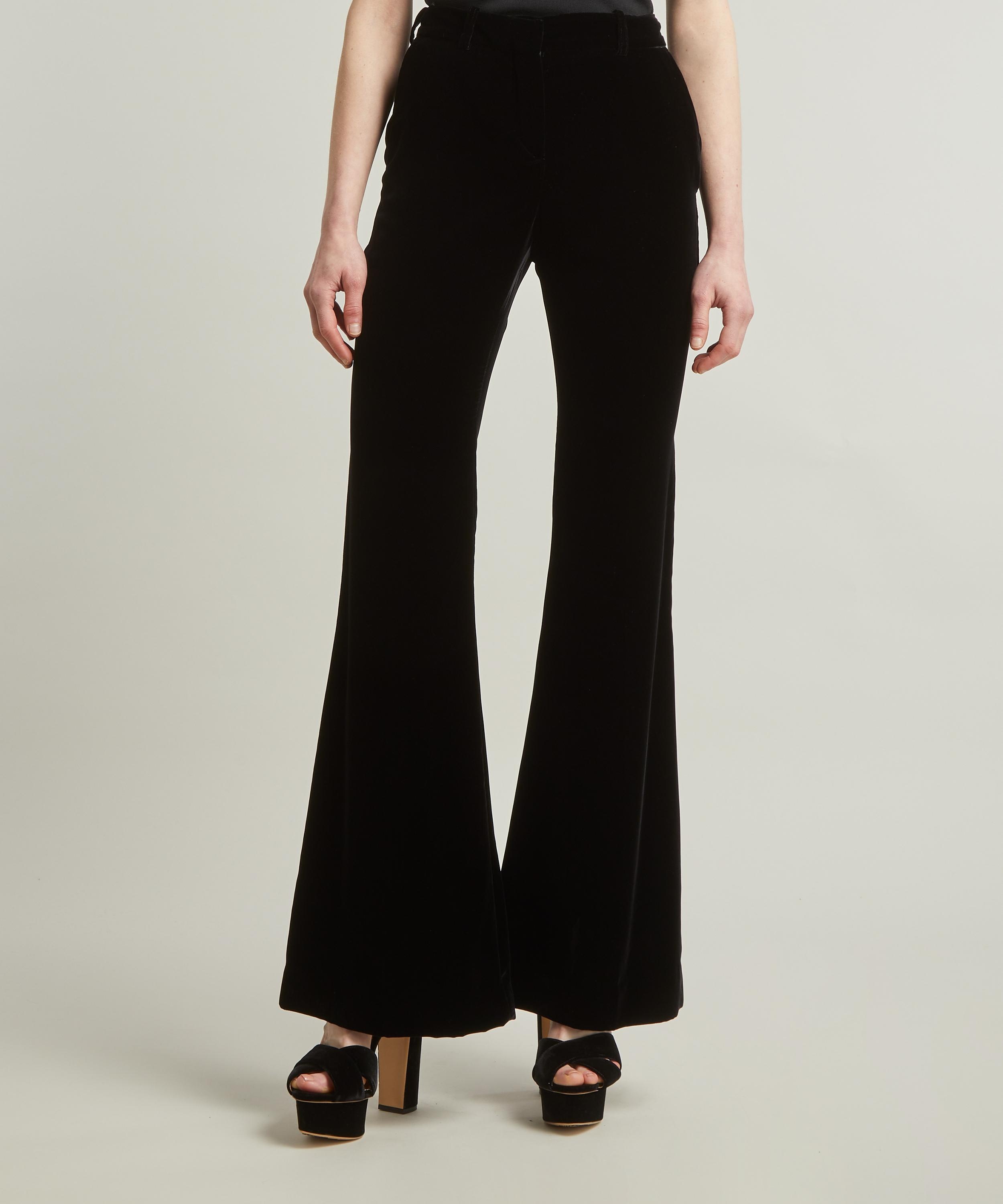 Bootcut Fluid Velvet Trousers - 3