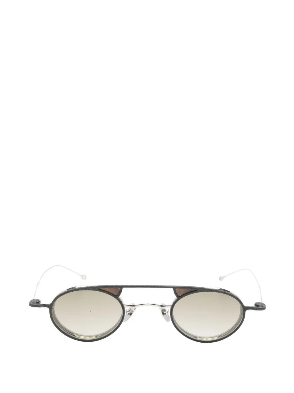 Ziggy Chen clip-on round-frame glasses - 1