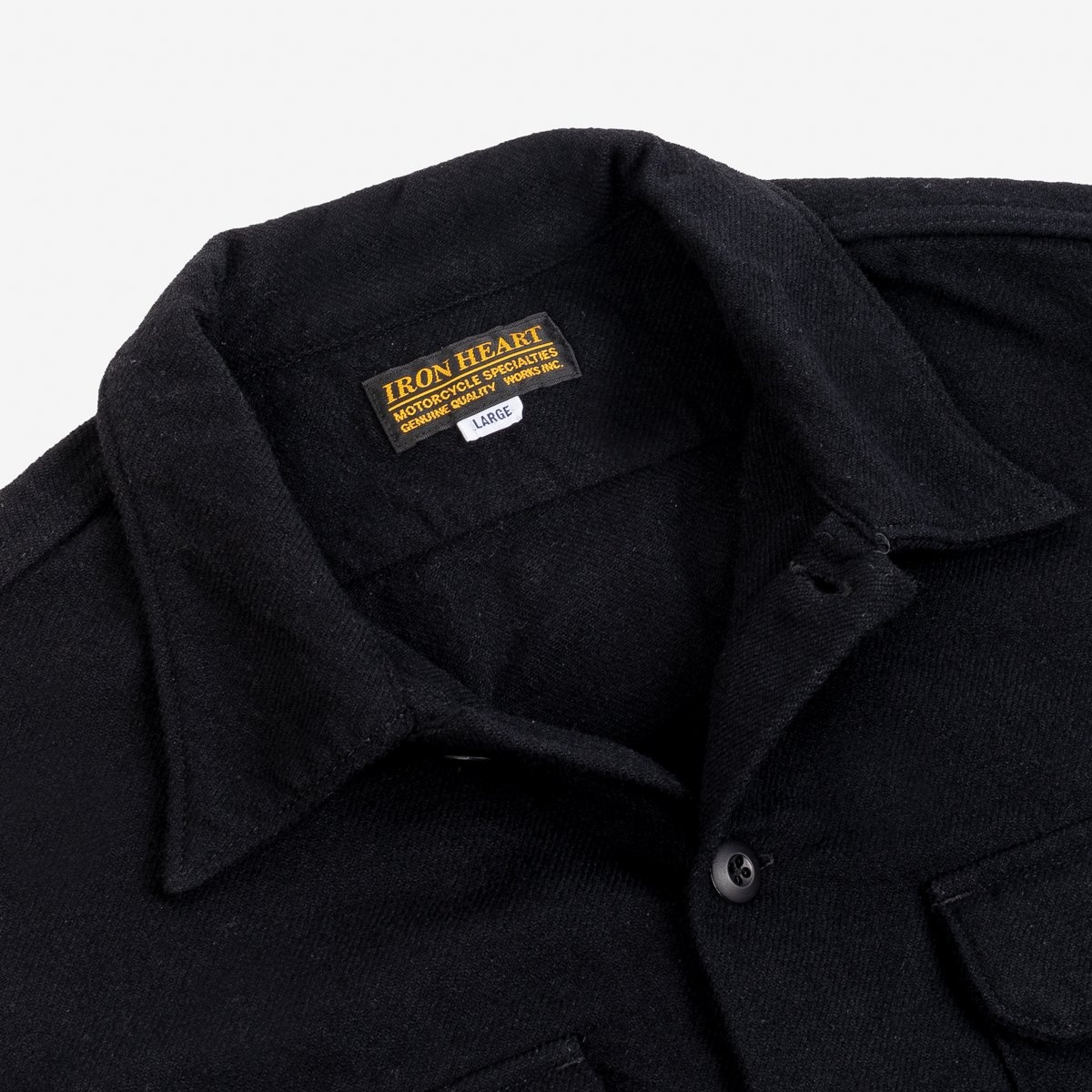 IHSH-346-BLK 10oz Recycled Nylon Mechanic Work Shirt - Black - 8