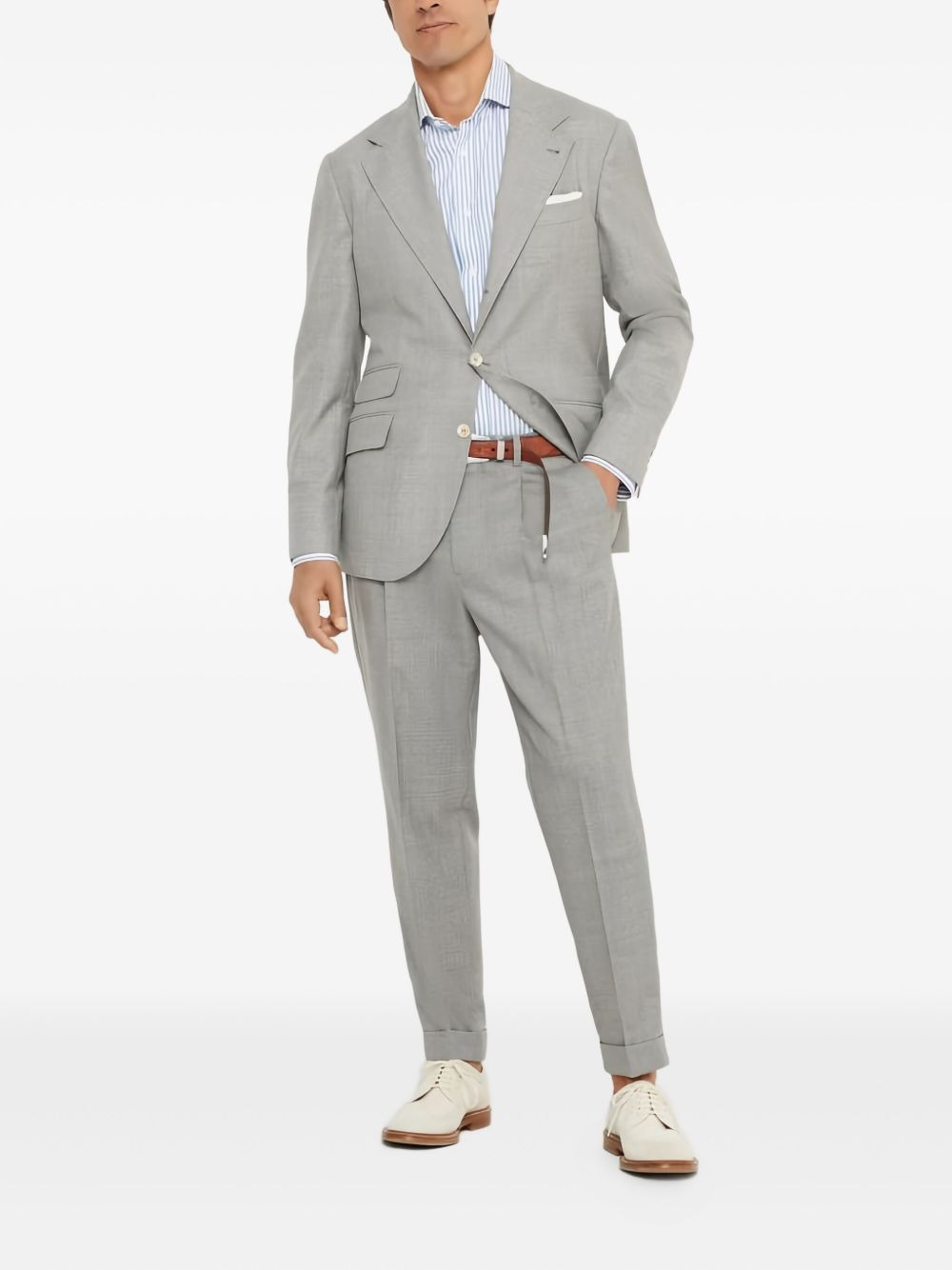 single-breasted wool suit - 3