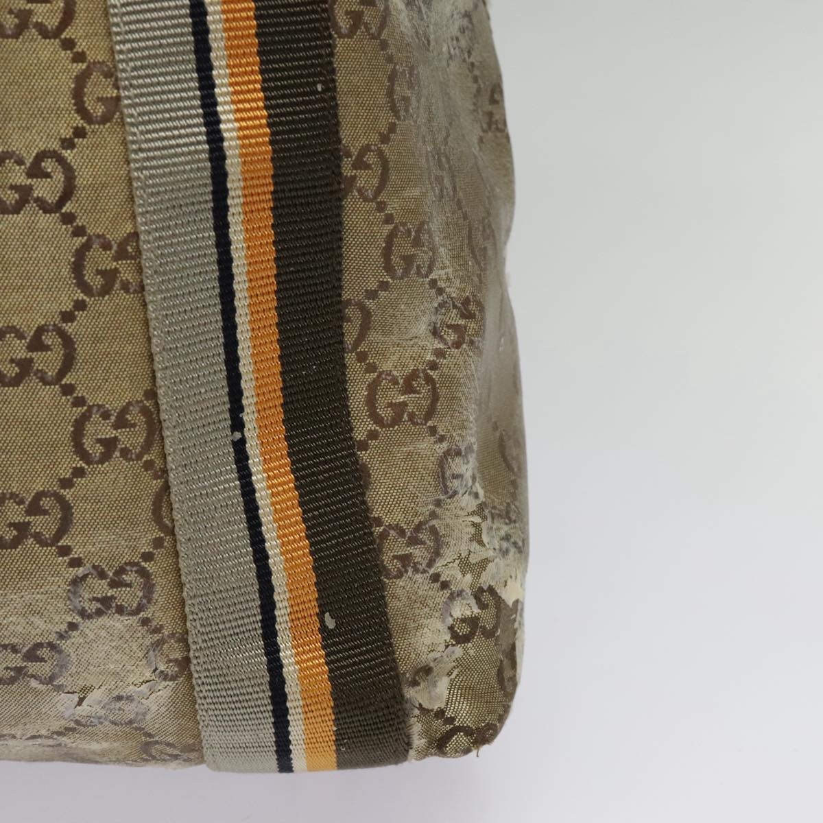 GUCCI GG Canvas Sherry Line Tote Bag Coated Canvas Gold Orange - 3