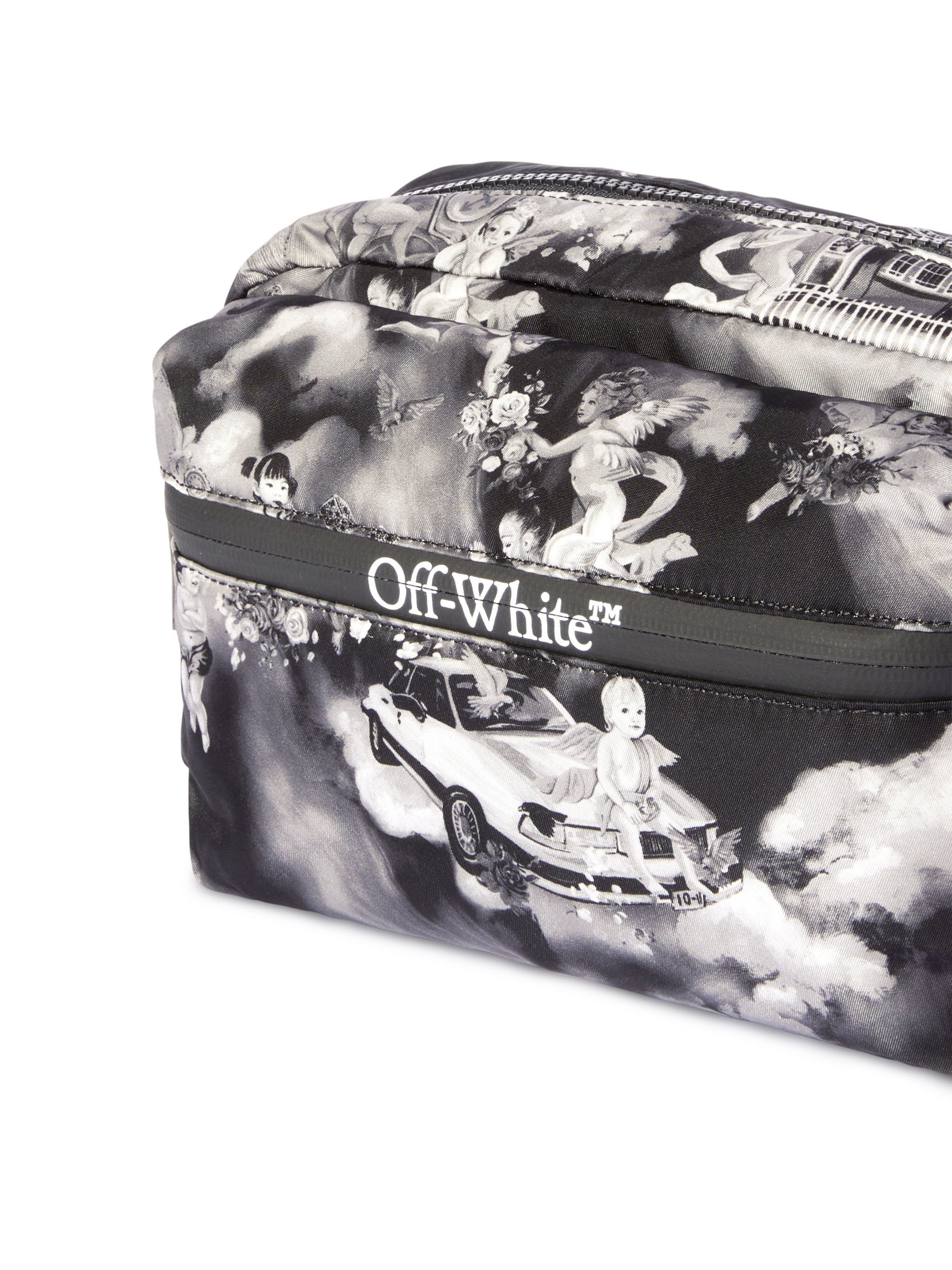 Black Fresco Print Outdoor Camera Bag - 7