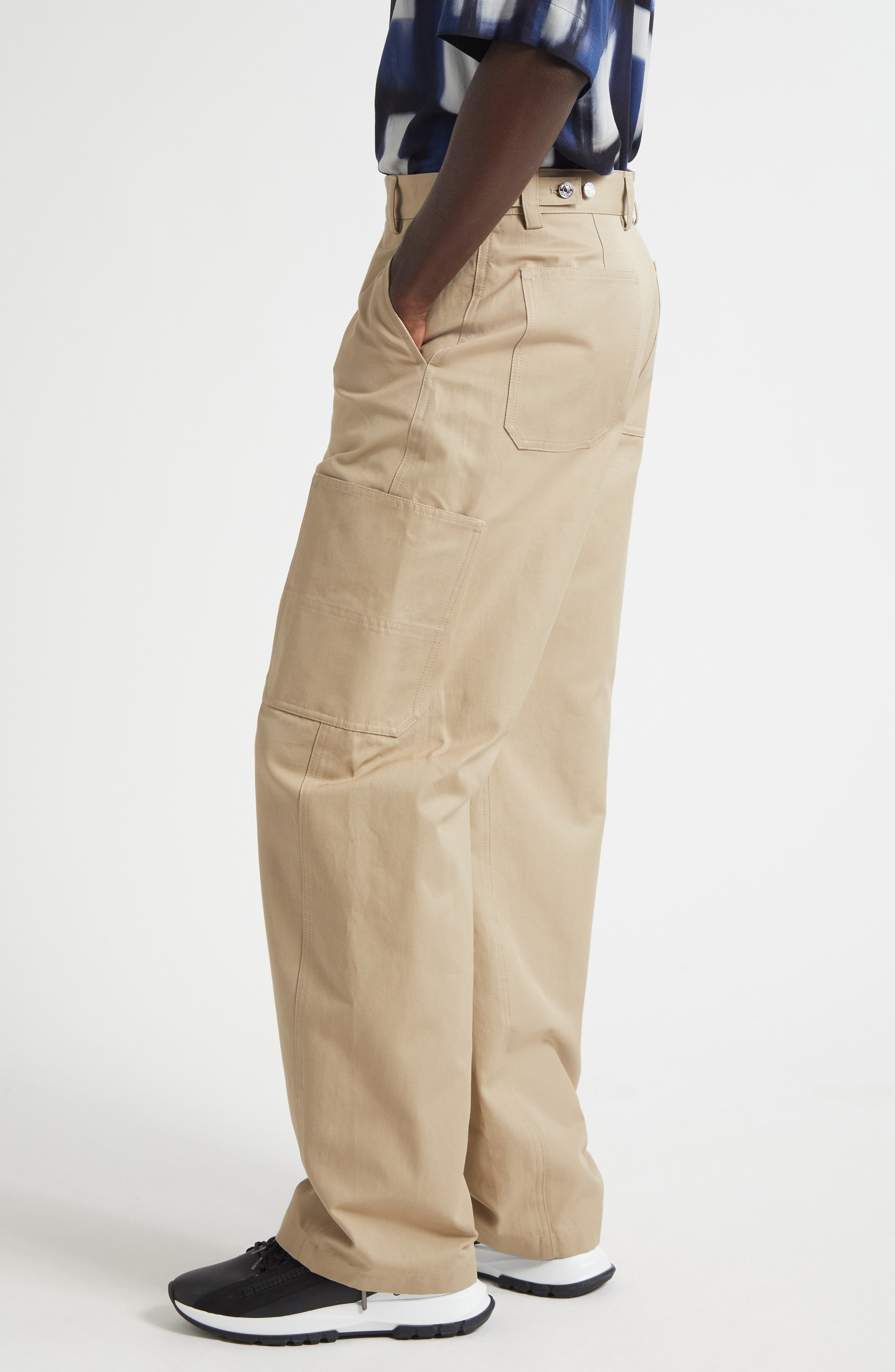 Givenchy Cotton Canvas Cargo Pants in Beige at Nordstrom - 4