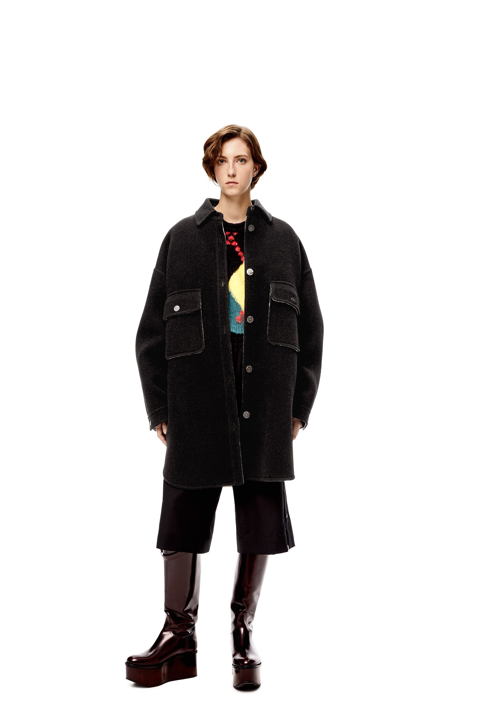 Oversize jacket in wool and alpaca - 2