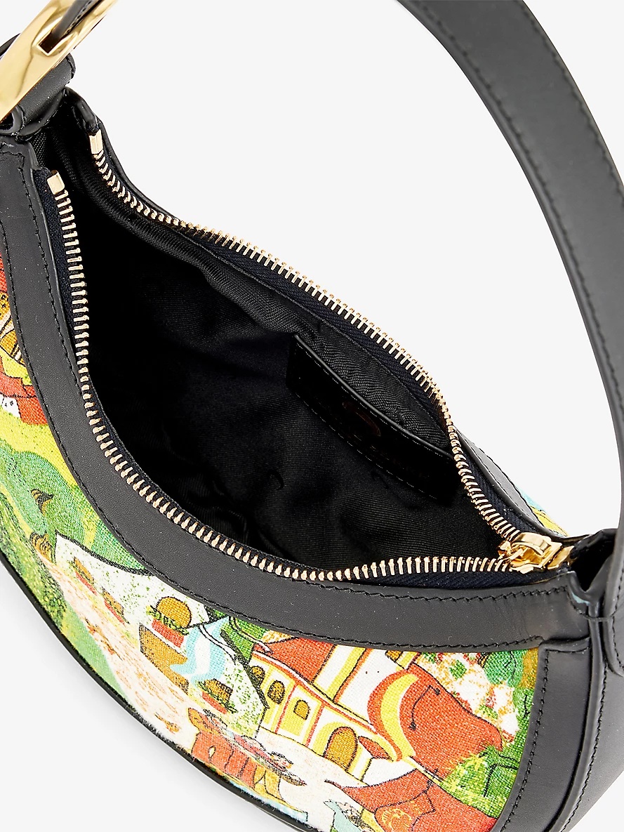 Eclips calendar-print leather shoulder bag - 4