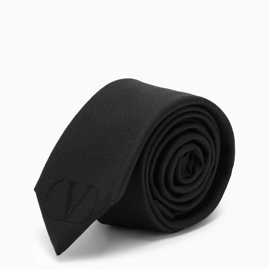 Silk black tie - 1
