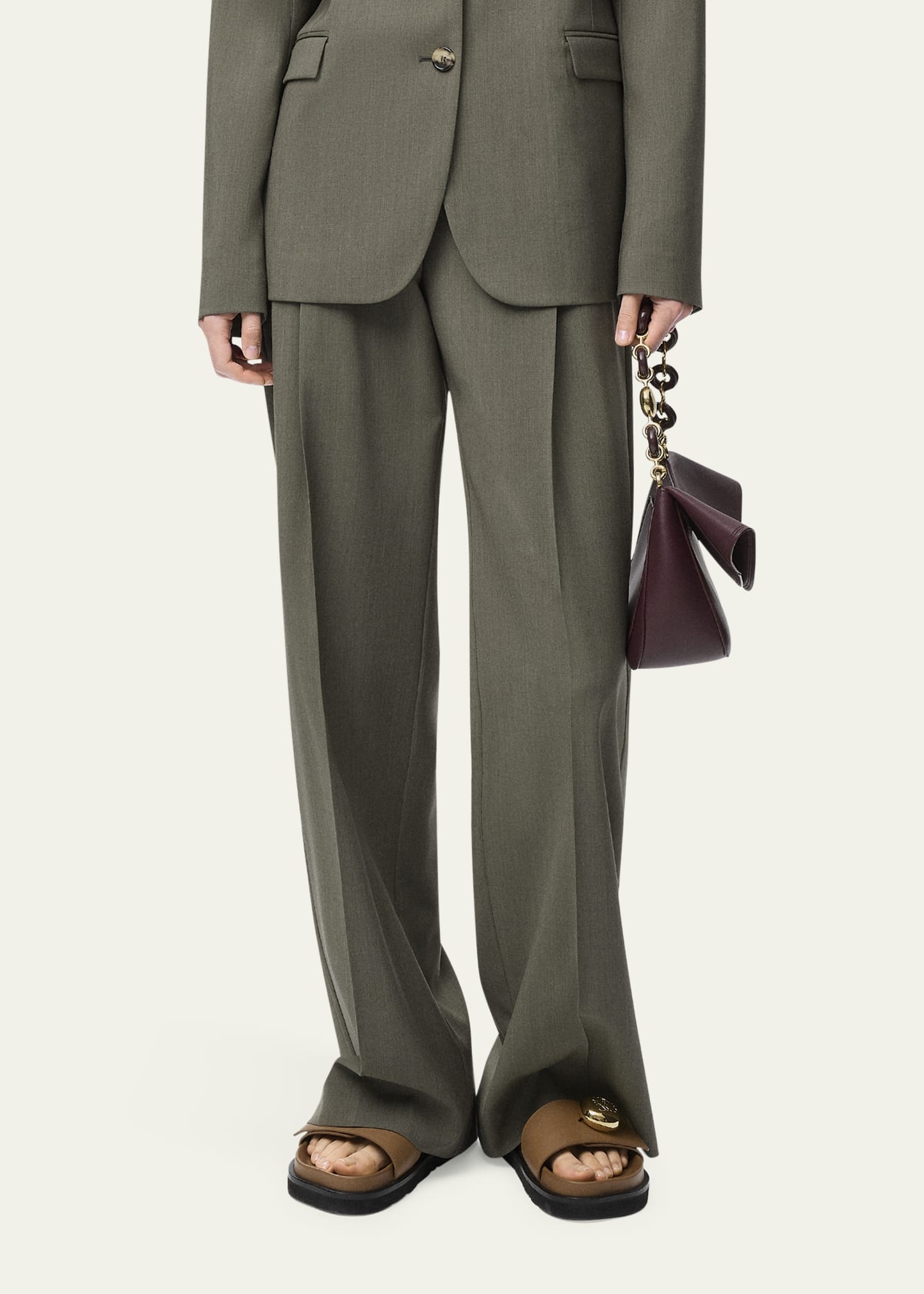 Logo Waistband Wide-Leg Trousers - 4