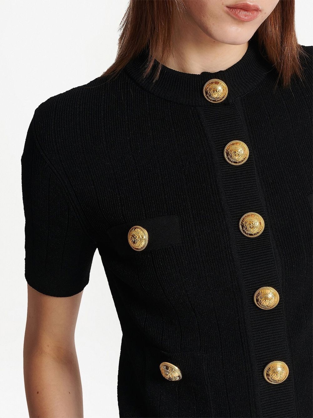 short-sleeve cropped cardigan - 6