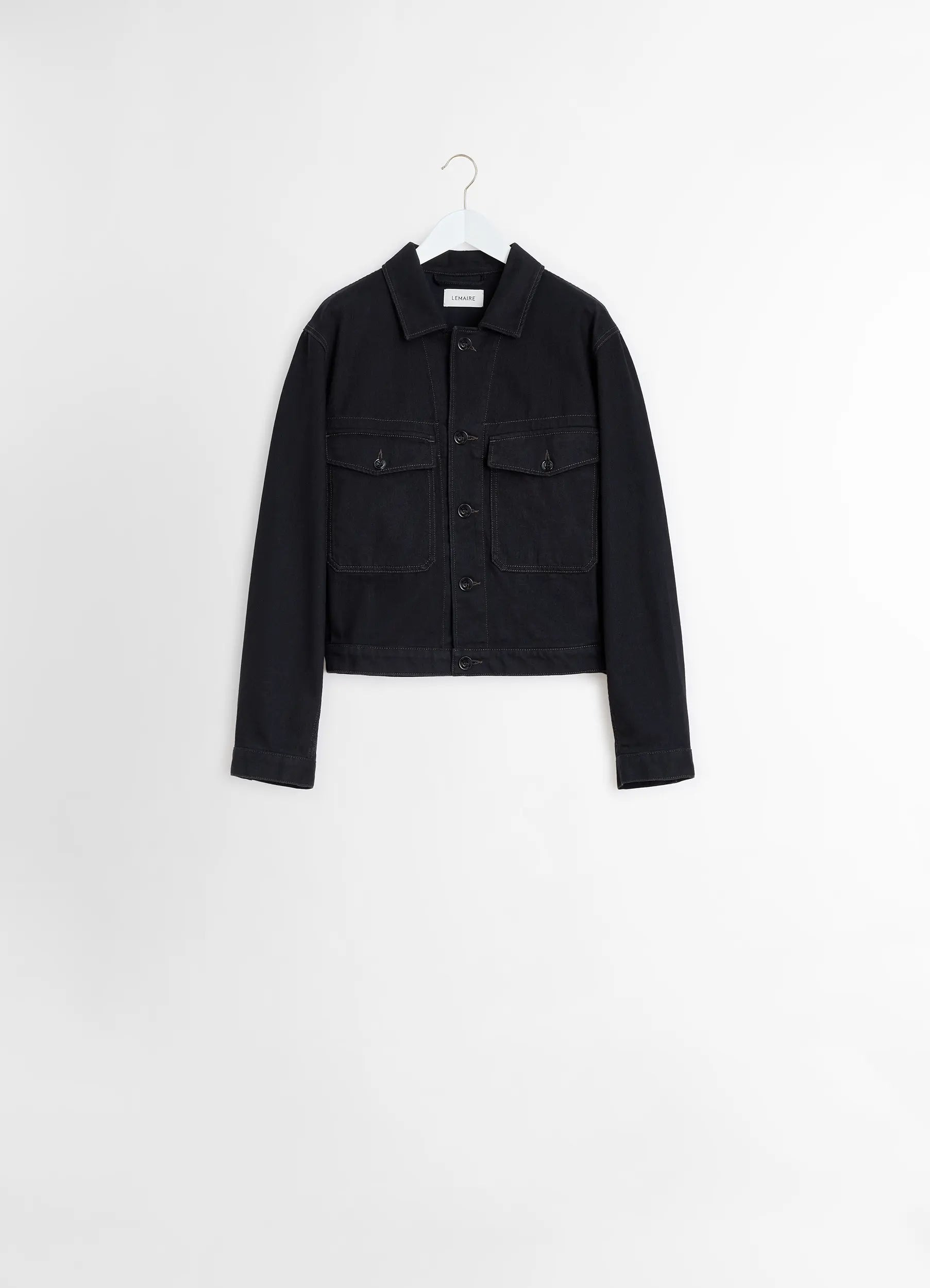 LEMAIRE │ LEATHER TRUCKER JACKET Lemaire - Trucker Jacket in Dark Chocolate – Stoy