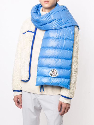 Moncler padded logo patch scarf outlook